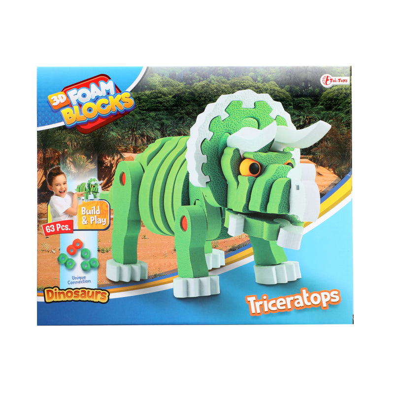 Laad de afbeelding in de Gallery-viewer, Toi-Toys Knutselpuzzel Tricera Junior 25,8 Cm Groen 59-Delig
