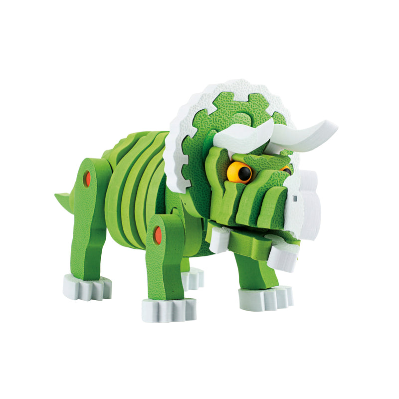 Laad de afbeelding in de Gallery-viewer, Toi-Toys Knutselpuzzel Tricera Junior 25,8 Cm Groen 59-Delig