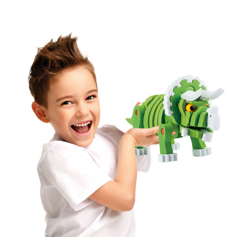 Laad de afbeelding in de Gallery-viewer, Toi-Toys Knutselpuzzel Tricera Junior 25,8 Cm Groen 59-Delig