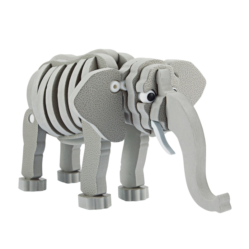 Laad de afbeelding in de Gallery-viewer, Toi-Toys 3D Puzzel Olifant Junior 31,5 Cm Foam Grijs 75-Delig