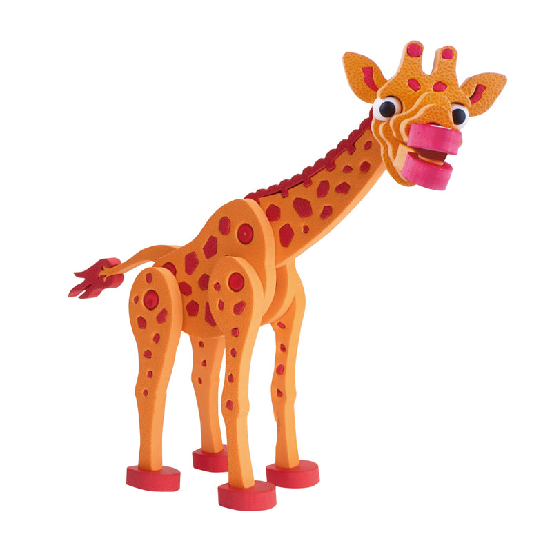 Laad de afbeelding in de Gallery-viewer, Toi-Toys 3D Puzzel Giraffe Junior 31,5 Cm Foam Oranje 104-Delig