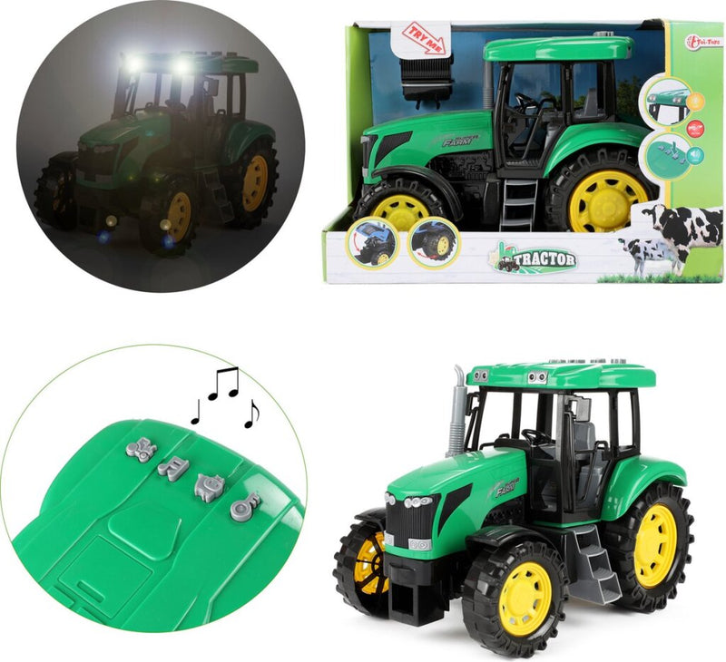 Laad de afbeelding in de Gallery-viewer, Tractor Tractor Groot 27Cm Met Licht En Geluid