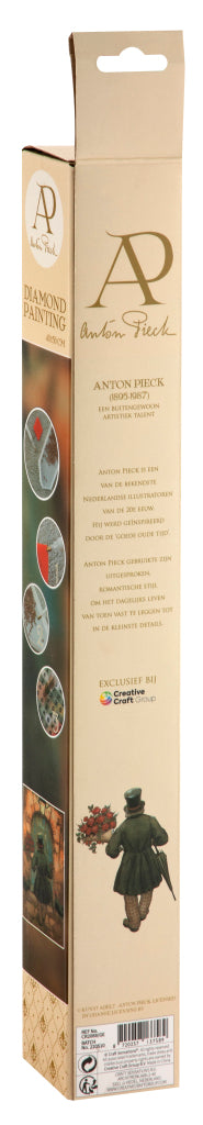 Laad de afbeelding in de Gallery-viewer, Grafix Diamond Painting Anton Pieck Man Met Rozen 40X50Cm