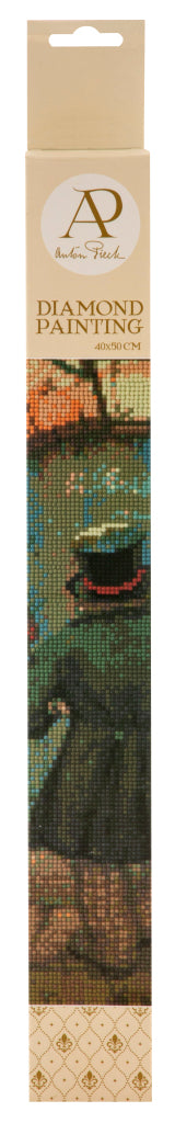 Laad de afbeelding in de Gallery-viewer, Grafix Diamond Painting Anton Pieck Man Met Rozen 40X50Cm