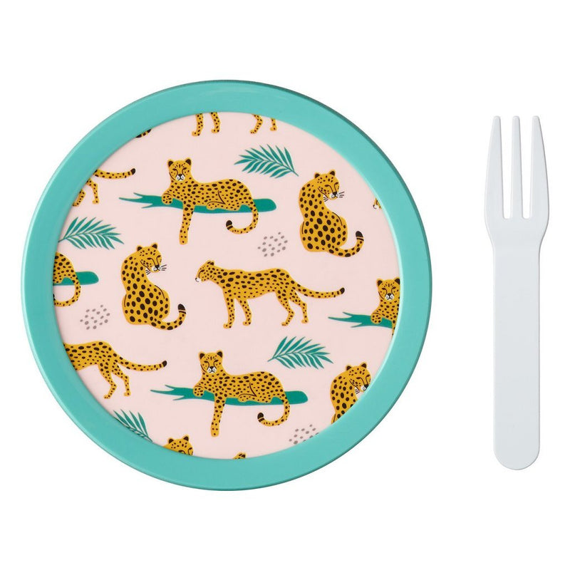 Laad de afbeelding in de Gallery-viewer, Mepal Campus Fruitbox Leopard 300 Ml Groen/Roze