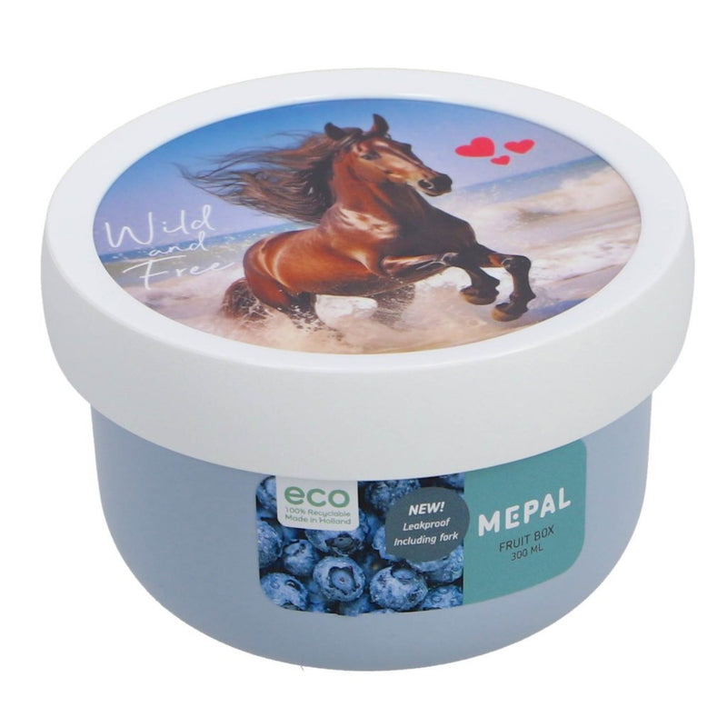 Laad de afbeelding in de Gallery-viewer, Mepal Campus Fruitbox 300 Ml Wild Horse Wit/Blauw