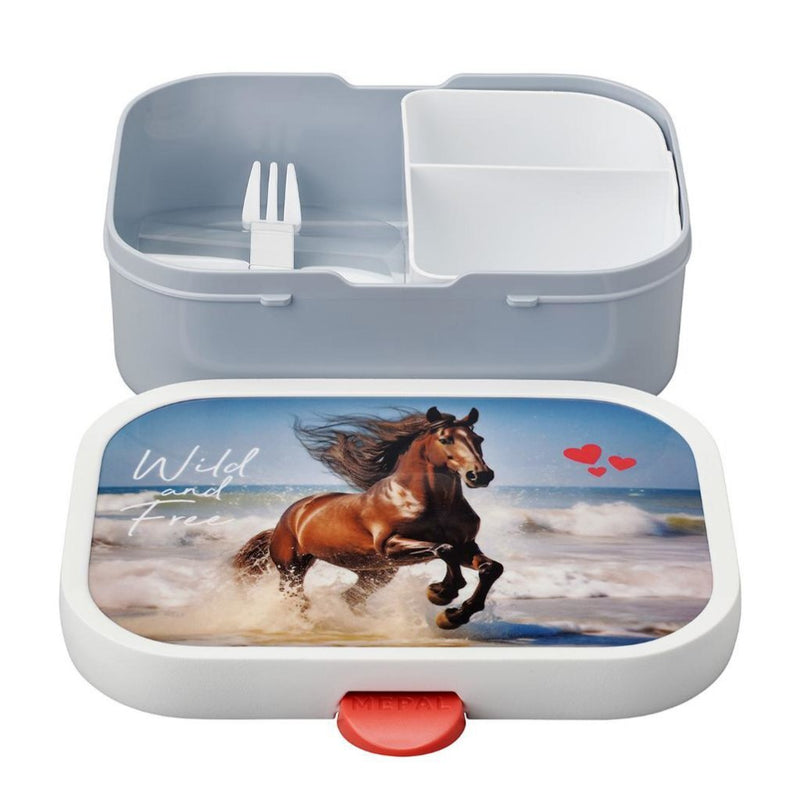 Laad de afbeelding in de Gallery-viewer, Mepal Lunchbox Campus Wild Horse Wit/Blauw