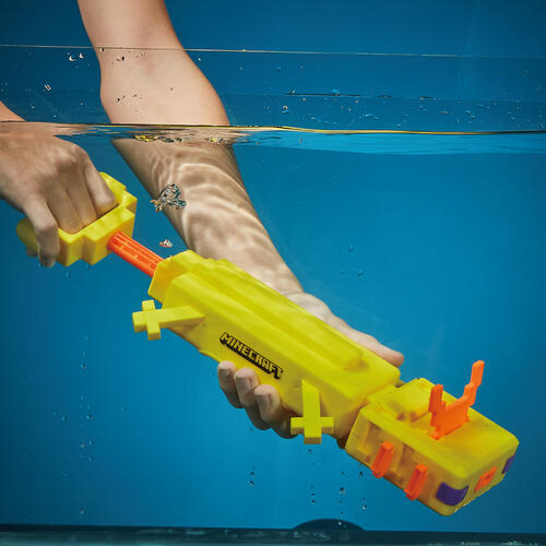 Laad de afbeelding in de Gallery-viewer, NERF SUPER SOAKER Water blaster Minecraft Axolotl