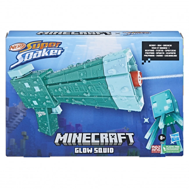 Laad de afbeelding in de Gallery-viewer, NERF SUPER SOAKER Water blaster Minecraft Glow Squid