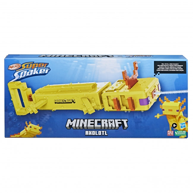 Laad de afbeelding in de Gallery-viewer, NERF SUPER SOAKER Water blaster Minecraft Axolotl