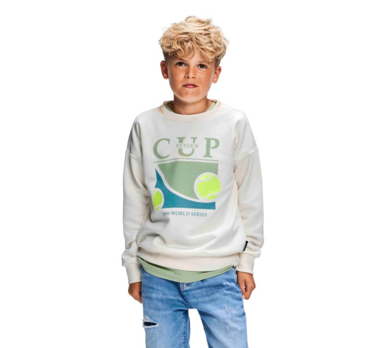 Laad de afbeelding in de Gallery-viewer, Retour Jeans Kyle Sweater Off White