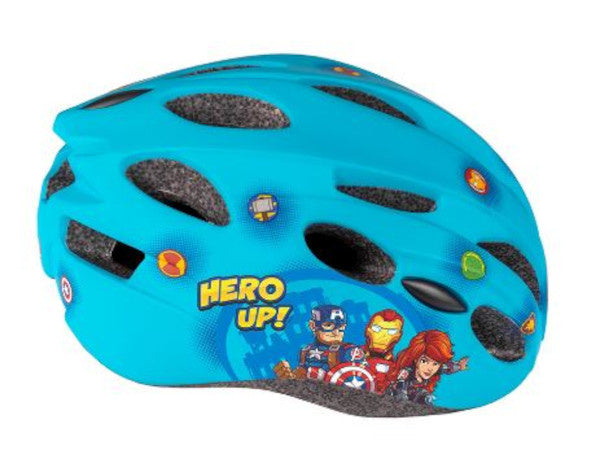 Laad de afbeelding in de Gallery-viewer, Disney Avengers Fietshelm Junior In-Mold Blauw Maat 52-56