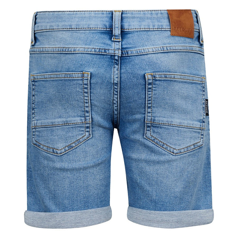 Laad de afbeelding in de Gallery-viewer, Retour Jeans Loeks Indigo Jog Shortje Light Blue Denim