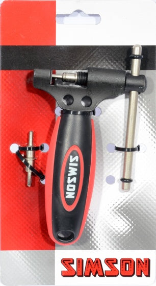 Laad de afbeelding in de Gallery-viewer, Simson Kettingpons De Luxe Universeel Zwart/Rood