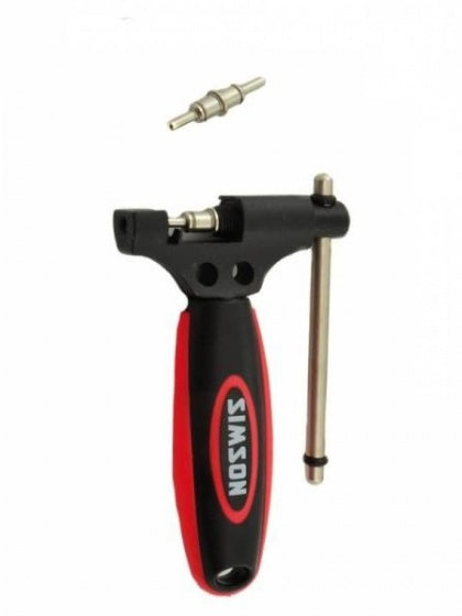 Laad de afbeelding in de Gallery-viewer, Simson Kettingpons De Luxe Universeel Zwart/Rood