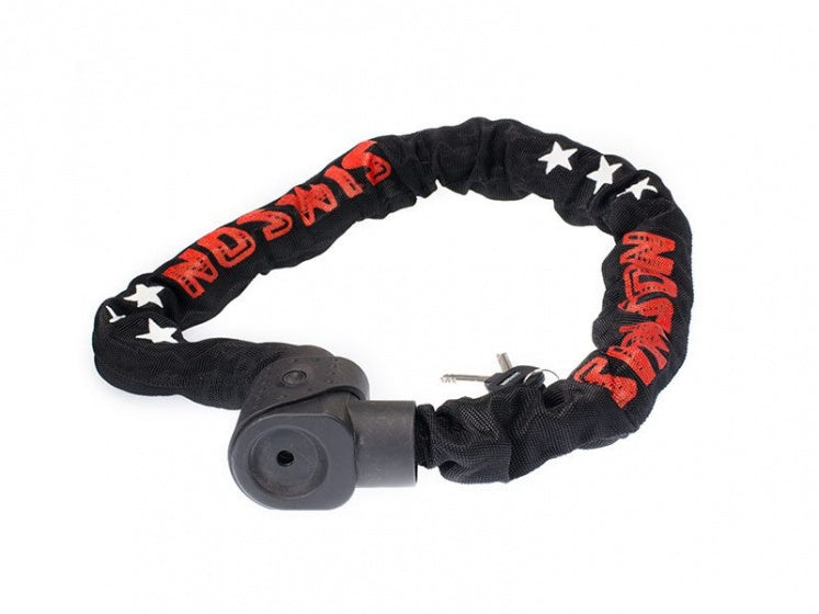 Laad de afbeelding in de Gallery-viewer, Simson Kettingslot Mighty Art-3 100 Cm X 10 Mm Zwart/Rood