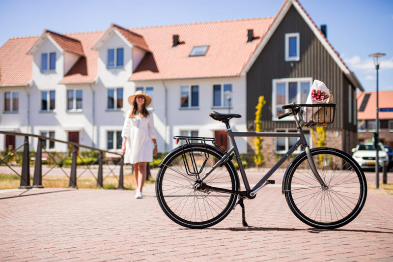 Laad de afbeelding in de Gallery-viewer, Steco Achterdrager Met Tasafhouders 28 Inch Staal Zwart