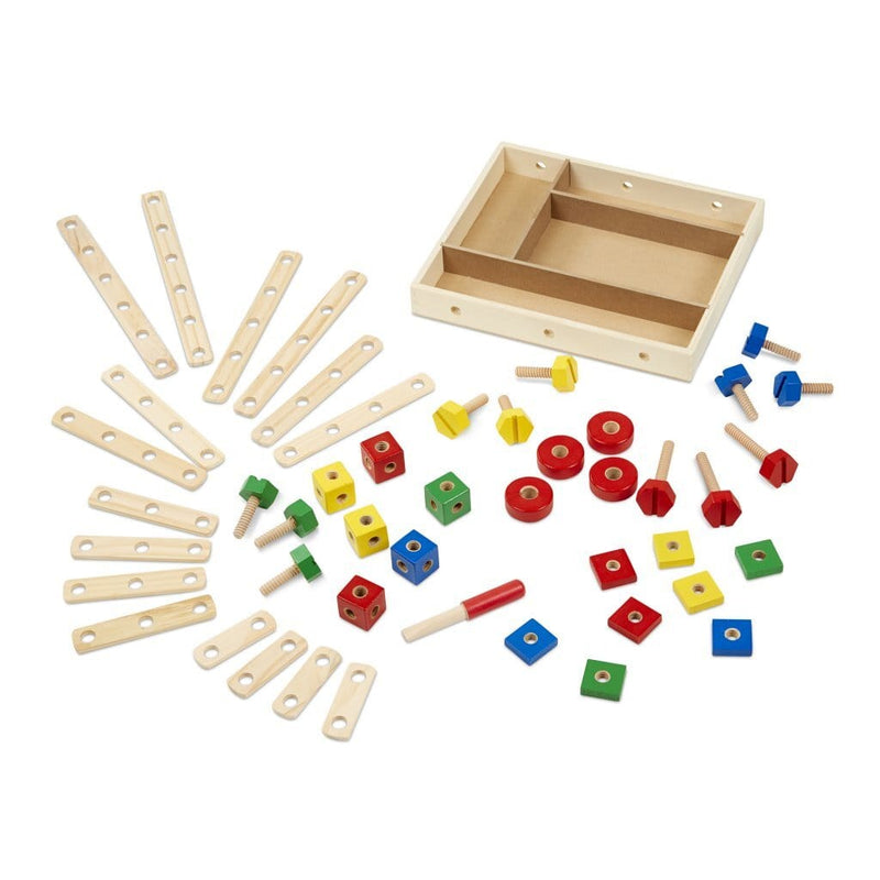Laad de afbeelding in de Gallery-viewer, Melissa & Doug Melissa & Doug Houten Constructie Set 48-Delig