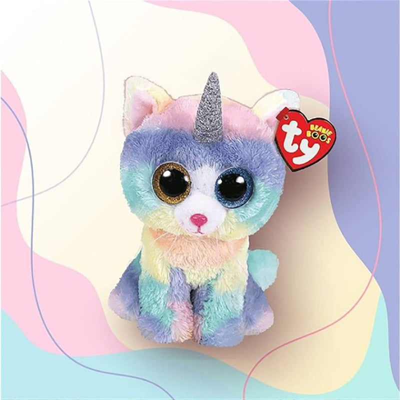 Laad de afbeelding in de Gallery-viewer, Ty Beanie Boos Knuffel Eenhoorn Kat Heather 15 Cm