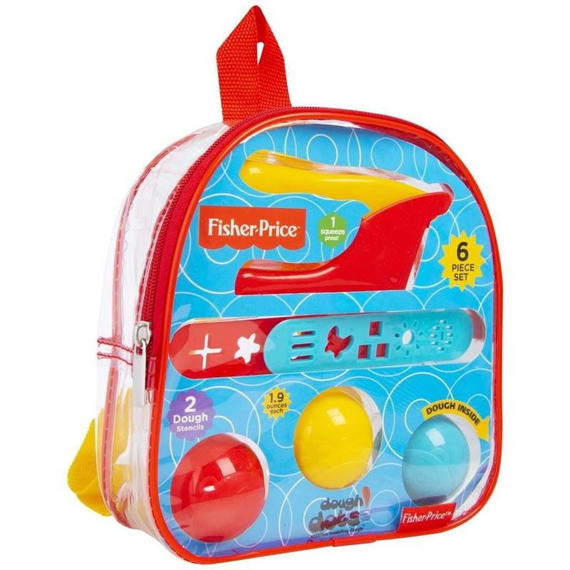 Laad de afbeelding in de Gallery-viewer, Fisher Price Dough Dots Klei Set In Rugzak 6-Delig