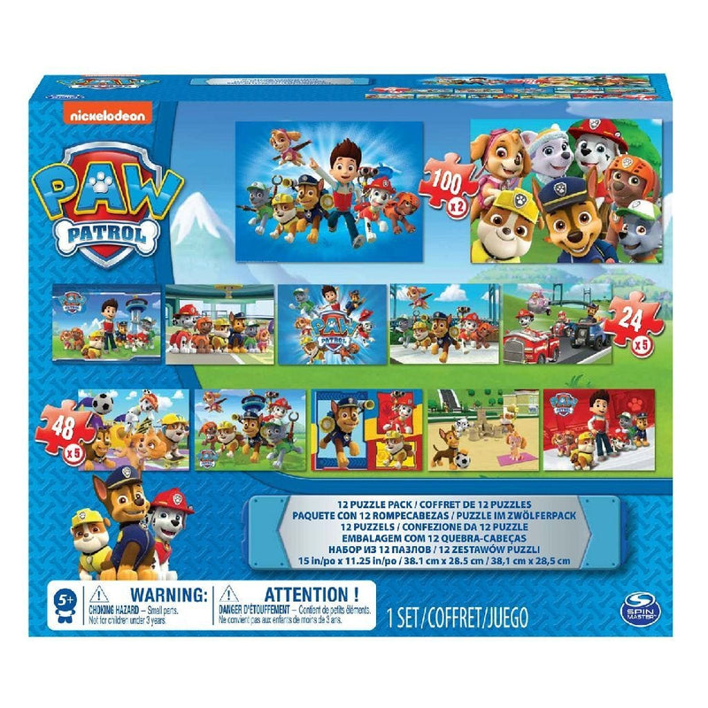 Laad de afbeelding in de Gallery-viewer, Paw Patrol 12In1 Puzzelset 25/48/100 Stukjes