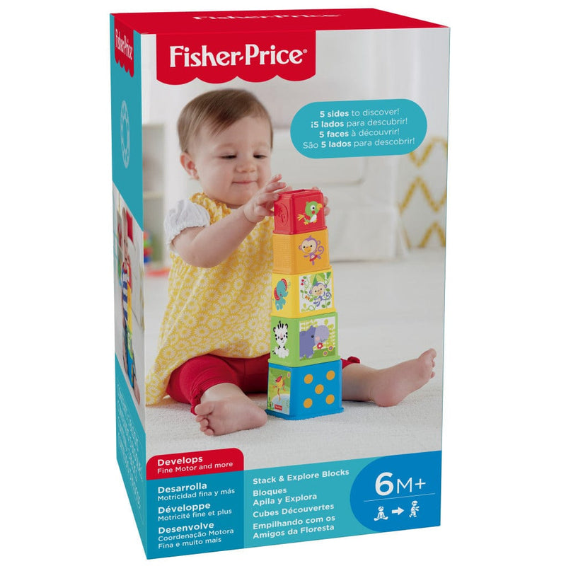 Laad de afbeelding in de Gallery-viewer, Fisher Price Stapelblokken