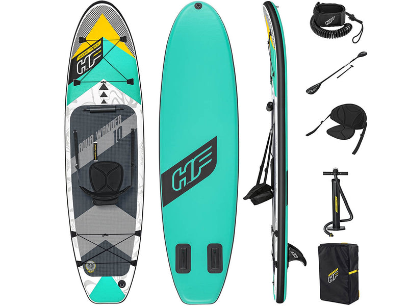 Laad de afbeelding in de Gallery-viewer, Huismerk Hydro Force Aqua Wander Traveltech Convertible Sup Set