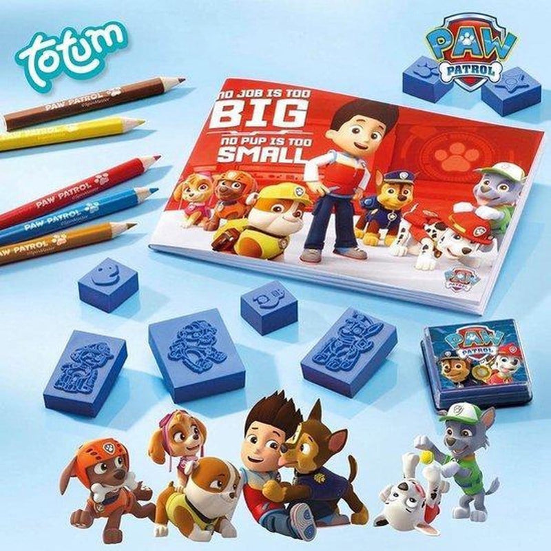 Laad de afbeelding in de Gallery-viewer, PAW PATROL: STEMPEL SET, MET POTLODEN, STEMPELS EN BOEKJE