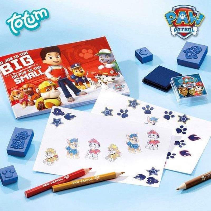 Laad de afbeelding in de Gallery-viewer, PAW PATROL: STEMPEL SET, MET POTLODEN, STEMPELS EN BOEKJE