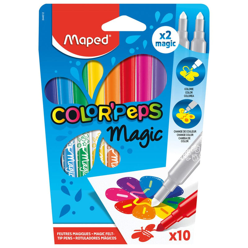 Laad de afbeelding in de Gallery-viewer, Maped Color'Peps Magic Viltstiften 8 Kleuren + 2 Magic Stiften