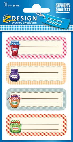 Laad de afbeelding in de Gallery-viewer, Avery Av-59896 Papieretiket Z-Design Home Pakje A 2 Vel Wekpotjes