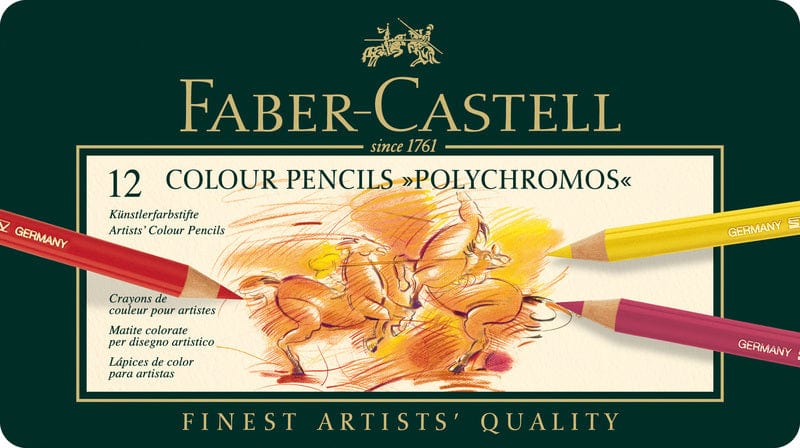 Laad de afbeelding in de Gallery-viewer, Faber Castell Fc-110012 Kleurpotlood Polychromos 3,8Mm Kerndikte Etui à 12 Stuks