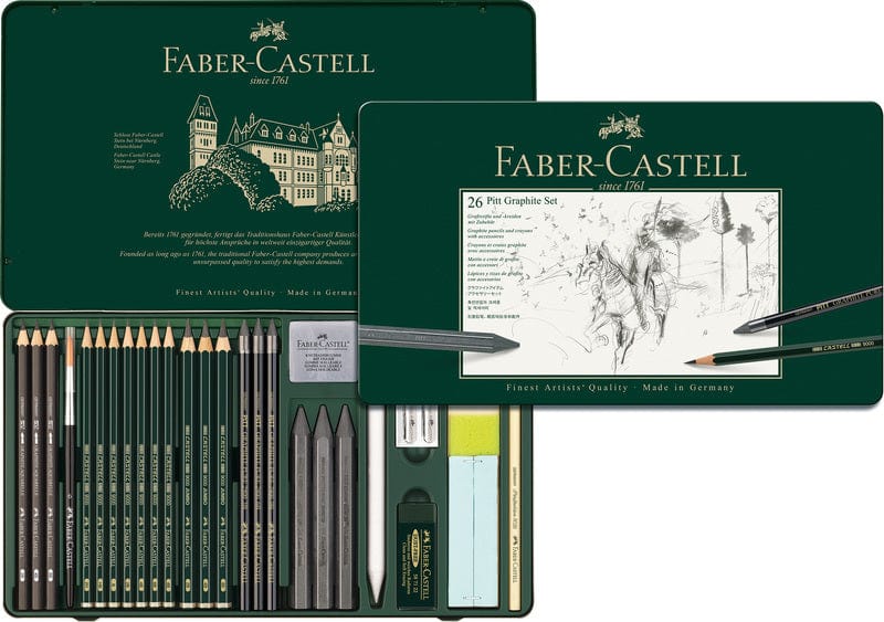Laad de afbeelding in de Gallery-viewer, Faber Castell Fc-112974 Grafietset Faber-Castell Pitt 26-Delig