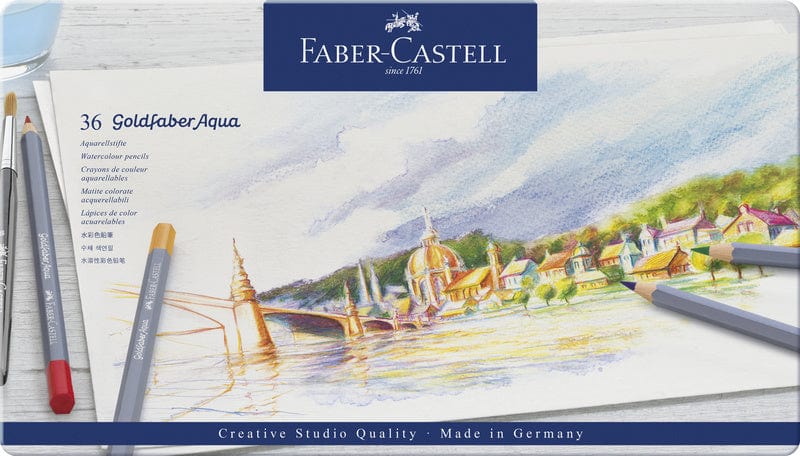 Laad de afbeelding in de Gallery-viewer, Faber Castell Fc-114636 Aquarelkleurpotlood Faber-Castell Goldfaber Etui 36 Stuks