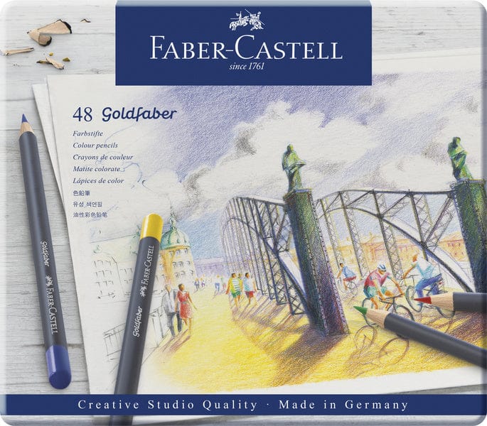 Laad de afbeelding in de Gallery-viewer, Faber Castell Fc-114748 Kleurpotlood Faber-Castell Goldfaber Etui à 48 Stuks