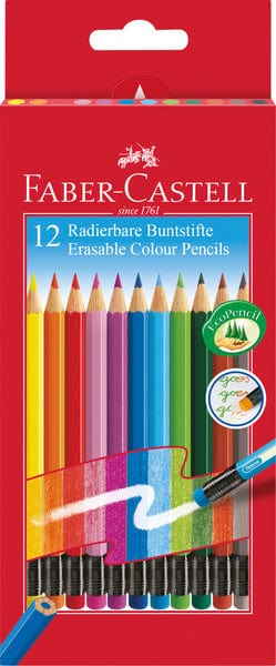 Laad de afbeelding in de Gallery-viewer, Faber Castell Fc-116612 Kleurpotlood Uitgumbaar Etui 12 Stuks