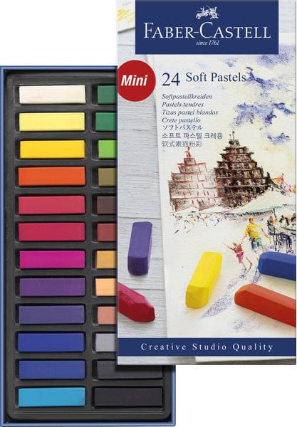 Laad de afbeelding in de Gallery-viewer, Faber Castell Fc-128224 Pastelkrijt Halve Lengte Etui à 24 Stuks