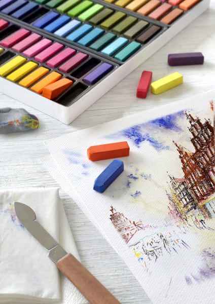 Laad de afbeelding in de Gallery-viewer, Faber Castell Fc-128272 Pastelkrijt Halve Lengte Etui à 72 Stuks
