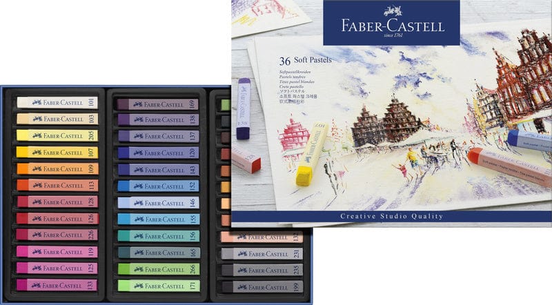 Laad de afbeelding in de Gallery-viewer, Faber Castell Fc-128336 Pastelkrijt Creative Studio Softpastel 36 Delig Etui
