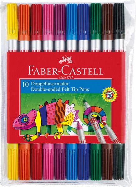 Laad de afbeelding in de Gallery-viewer, Faber Castell Fc-151110 Viltstiften Duo Etui Met 10 Stuks