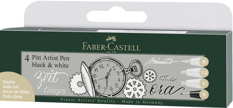 Laad de afbeelding in de Gallery-viewer, Faber Castell Fc-167151 Tekenstift Faber-Castell Set Pitt Artist Pen Zwart En Wit
