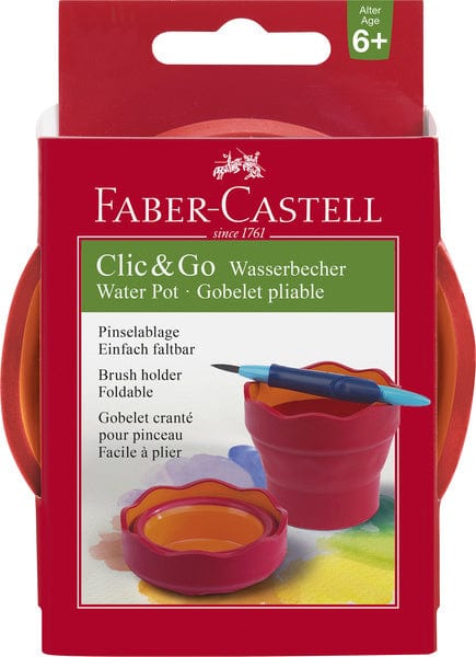 Laad de afbeelding in de Gallery-viewer, Faber Castell Fc-181517 Watercup Clic & Go Roze/Oranje