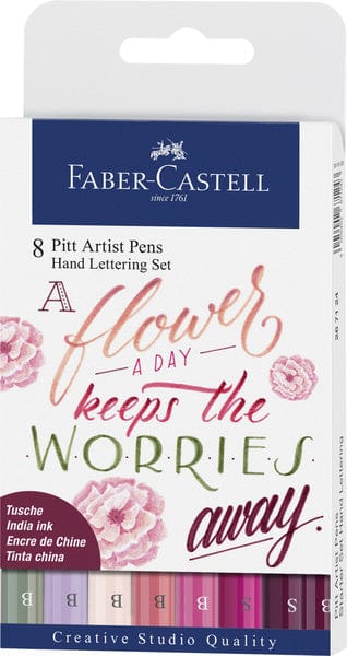 Laad de afbeelding in de Gallery-viewer, Faber Castell Fc-267124 Tekenstift Faber-Castell Pitt Artist Pen Letteringset 8X