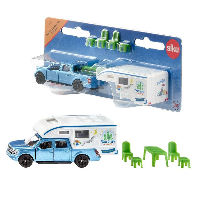 Laad de afbeelding in de Gallery-viewer, Siku 1693 Ford F150 Pick-Up Camper