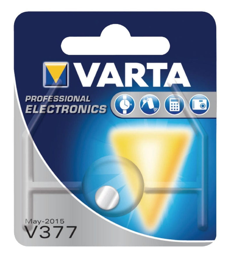 Laad de afbeelding in de Gallery-viewer, Varta V377 Knoopcel Batterij Zilver