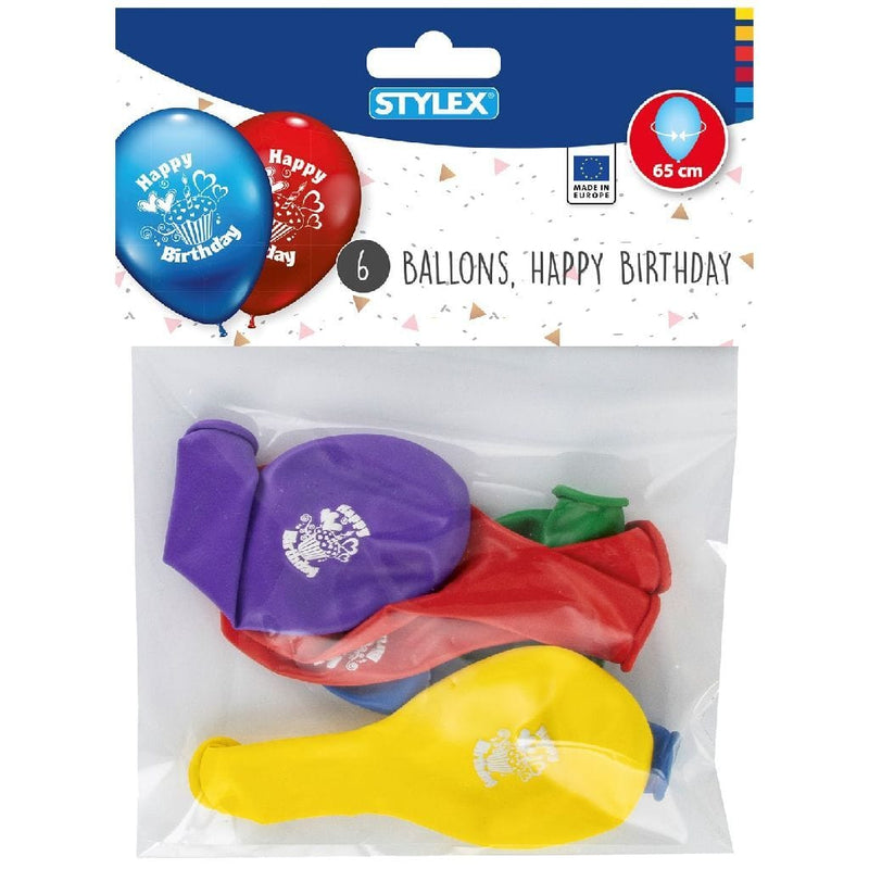 Laad de afbeelding in de Gallery-viewer, Stylex Happy Birthday Ballonnen 6 Stuks
