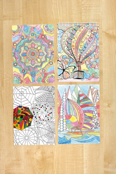 Laad de afbeelding in de Gallery-viewer, Info Notes In-8722-08 Creative Kleurvel A5 Colour & Relax Voor Volwassenen