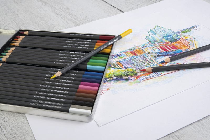 Laad de afbeelding in de Gallery-viewer, Eberhard Faber Ef-516124 Kleurpotloden Metaaletui A 24 Stuks