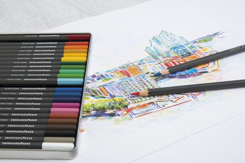 Laad de afbeelding in de Gallery-viewer, Eberhard Faber Ef-516124 Kleurpotloden Metaaletui A 24 Stuks