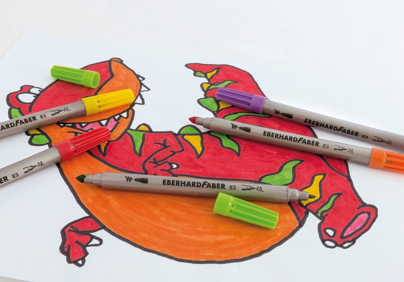 Laad de afbeelding in de Gallery-viewer, Eberhard Faber Ef-550010 Viltstiften Duo 0,8+1-3Mm Assorti Etui à 10Stuks